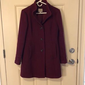 Loft Brand Casual/Dressy Burgundy lined Coat